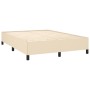 Cama box spring con colchón tela color crema 140x190 cm de , Camas y somieres - Ref: Foro24-3127882, Precio: 519,68 €, Descue...