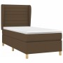 Box spring bed with dark brown fabric mattress 100x200 cm by , Beds and slatted bases - Ref: Foro24-3128584, Price: 391,88 €,...