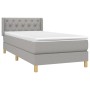 Cama box spring con colchón tela gris claro 80x200 cm de , Camas y somieres - Ref: Foro24-3130465, Precio: 295,74 €, Descuent...