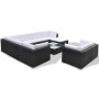 Set muebles de jardín 10 piezas y cojines ratán sintético negro de vidaXL, Conjuntos de jardín - Ref: Foro24-41876, Precio: 1...