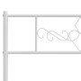 Metal bed frame with white headboard 120x190 cm by , Beds and slatted bases - Ref: Foro24-355313, Price: 91,99 €, Discount: %