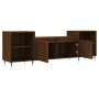 Oak brown plywood TV cabinet 160x35x55 cm by , TV Furniture - Ref: Foro24-831339, Price: 94,45 €, Discount: %