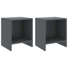 Nachttische 2 Stück dunkelgraues Kiefernholz 35x30x40 cm von vidaXL, Nachttische - Ref: Foro24-322244, Preis: 47,53 €, Rabatt: %