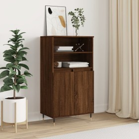 High sideboard oak brown plywood 60x36x110 cm by , Sideboards - Ref: Foro24-831483, Price: 76,99 €, Discount: %