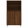 Aparador alto madera contrachapada marrón roble 60x36x110 cm de , Aparadores - Ref: Foro24-831483, Precio: 79,27 €, Descuento: %