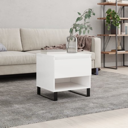 Glossy white engineered wood coffee table 50x46x50 cm by , Coffee table - Ref: Foro24-830928, Price: 43,46 €, Discount: %