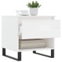 Glossy white engineered wood coffee table 50x46x50 cm by , Coffee table - Ref: Foro24-830928, Price: 43,46 €, Discount: %