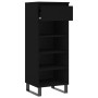 Black plywood shoe cabinet 40x36x105 cm by , Shoe racks and shoe organizers - Ref: Foro24-831469, Price: 46,23 €, Discount: %