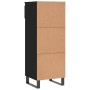 Black plywood shoe cabinet 40x36x105 cm by , Shoe racks and shoe organizers - Ref: Foro24-831469, Price: 46,23 €, Discount: %