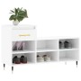 Mueble zapatero madera contrachapada blanco brillo 102x36x60 cm de , Zapateros y organizadores de calzado - Ref: Foro24-83135...