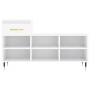 Mueble zapatero madera contrachapada blanco brillo 102x36x60 cm de , Zapateros y organizadores de calzado - Ref: Foro24-83135...