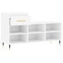 Mueble zapatero madera contrachapada blanco brillo 102x36x60 cm de , Zapateros y organizadores de calzado - Ref: Foro24-83135...