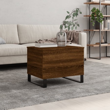 Mesa de centro madera contrachapada roble marrón 60x44,5x45 cm de , Mesas de centro - Ref: Foro24-830963, Precio: 51,07 €, De...