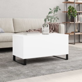 Couchtisch aus weißem Sperrholz, 90 x 44,5 x 45 cm von , Couchtisch - Ref: Foro24-830980, Preis: 70,39 €, Rabatt: %