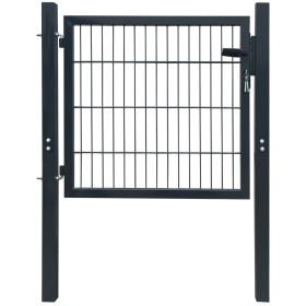 Anthracite gray steel metal fence gate 105x150 cm by vidaXL, garden gates - Ref: Foro24-142026, Price: 184,89 €, Discount: %