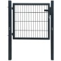 Puerta de valla metálica acero gris antracita 105x150 cm de vidaXL, Puertas de jardín - Ref: Foro24-142026, Precio: 192,09 €,...