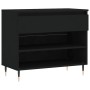 Black plywood shoe cabinet 70x36x60 cm by , Shoe racks and shoe organizers - Ref: Foro24-831429, Price: 47,04 €, Discount: %