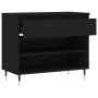 Black plywood shoe cabinet 70x36x60 cm by , Shoe racks and shoe organizers - Ref: Foro24-831429, Price: 47,04 €, Discount: %