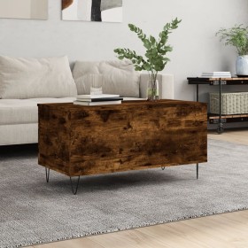 Smoked oak plywood coffee table 90x44.5x45 cm by , Coffee table - Ref: Foro24-830977, Price: 68,12 €, Discount: %