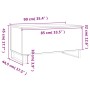 Couchtisch aus glänzend weißem Sperrholz, 90 x 44,5 x 45 cm von , Couchtisch - Ref: Foro24-830982, Preis: 76,99 €, Rabatt: %