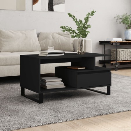 Black plywood coffee table 90x49x45 cm by , Coffee table - Ref: Foro24-831029, Price: 69,96 €, Discount: %