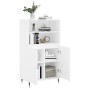 Hohes weißes Sperrholz-Sideboard 60x36x110 cm von , Sideboards - Ref: Foro24-831476, Preis: 77,65 €, Rabatt: %