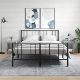 Mesita de noche 2 uds madera ingeniería gris Sonoma 40x35x50 cm de , Mesitas de noche - Ref: Foro24-830729, Precio: 39,05 €, ...