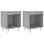 Mesita de noche 2 uds madera ingeniería gris Sonoma 40x35x50 cm de , Mesitas de noche - Ref: Foro24-830729, Precio: 51,73 €, ...