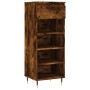 Smoked oak plywood shoe cabinet 40x36x105 cm by , Shoe racks and shoe organizers - Ref: Foro24-831457, Price: 40,99 €, Discou...