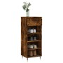 Smoked oak plywood shoe cabinet 40x36x105 cm by , Shoe racks and shoe organizers - Ref: Foro24-831457, Price: 40,99 €, Discou...