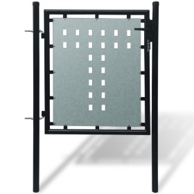 Black garden fence gate 100x150 cm by vidaXL, garden gates - Ref: Foro24-141685, Price: 131,78 €, Discount: %