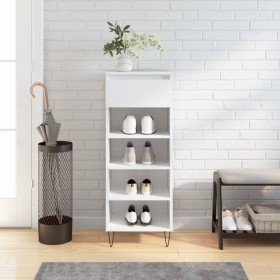 Glossy white plywood shoe cabinet 40x36x105 cm by , Shoe racks and shoe organizers - Ref: Foro24-831462, Price: 43,99 €, Disc...