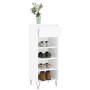 Mueble zapatero madera contrachapada blanco brillo 40x36x105 cm de , Zapateros y organizadores de calzado - Ref: Foro24-83146...