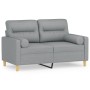 2-Sitzer-Sofa mit hellgrauen Stoffkissen 120 cm von , Sofas - Ref: Foro24-3200813, Preis: 251,69 €, Rabatt: %