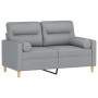 2-Sitzer-Sofa mit hellgrauen Stoffkissen 120 cm von , Sofas - Ref: Foro24-3200813, Preis: 251,69 €, Rabatt: %