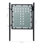 Puerta de valla de jardín negra 100x150 cm de vidaXL, Puertas de jardín - Ref: Foro24-141685, Precio: 131,66 €, Descuento: %