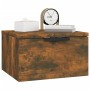 Wall bedside tables 2 pcs smoked oak color 34x30x20 cm by , Lockers and storage cabinets - Ref: Foro24-817088, Price: 39,30 €...