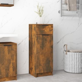 Smoked oak plywood bathroom cabinet 32x34x90 cm by , Lockers and storage cabinets - Ref: Foro24-817057, Price: 61,99 €, Disco...