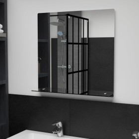 Wall mirror with tempered glass shelf 60x60 cm by , Mirrors - Ref: Foro24-249439, Price: 38,99 €, Discount: %