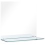 Wall mirror with tempered glass shelf 60x60 cm by , Mirrors - Ref: Foro24-249439, Price: 45,38 €, Discount: %