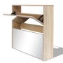 Shoe cabinet 2 mirror compartments oak color 63x17x67cm by vidaXL, Shoe racks and shoe organizers - Ref: Foro24-243045, Price...