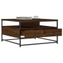 Mesa de centro madera de ingeniería roble marrón 80x80x45 cm de , Mesas de centro - Ref: Foro24-835293, Precio: 87,40 €, Desc...