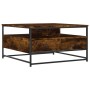 Smoked oak engineered wood coffee table 80x80x45 cm by , Coffee table - Ref: Foro24-835291, Price: 84,55 €, Discount: %