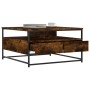 Smoked oak engineered wood coffee table 80x80x45 cm by , Coffee table - Ref: Foro24-835291, Price: 84,55 €, Discount: %