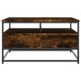 Smoked oak engineered wood coffee table 80x80x45 cm by , Coffee table - Ref: Foro24-835291, Price: 84,55 €, Discount: %