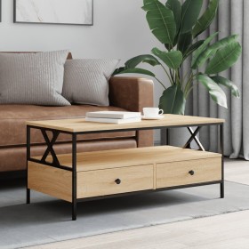 Sonoma oak engineered wood coffee table 100x51x45 cm by , Coffee table - Ref: Foro24-835300, Price: 88,37 €, Discount: %