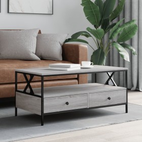 Engineered wood Sonoma gray coffee table 100x51x45 cm by , Coffee table - Ref: Foro24-835302, Price: 91,99 €, Discount: %