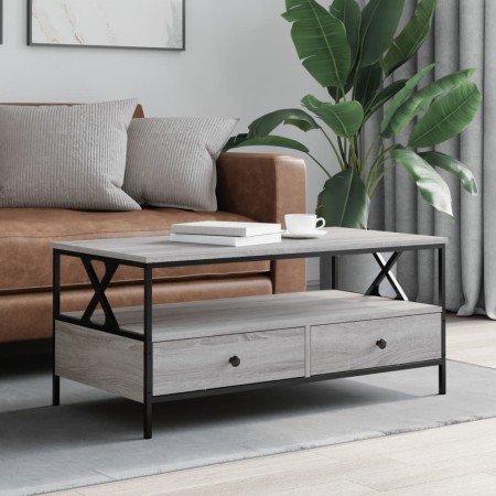 Engineered wood Sonoma gray coffee table 100x51x45 cm by , Coffee table - Ref: Foro24-835302, Price: 91,26 €, Discount: %