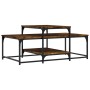 Mesa de centro madera de ingeniería roble ahumado 102x60x45 cm de , Mesas de centro - Ref: Foro24-835316, Precio: 43,09 €, De...