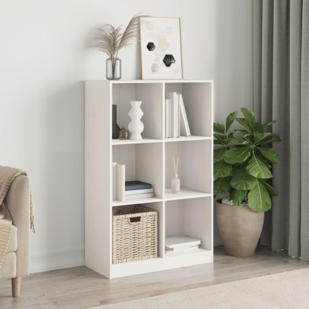 Regal aus massivem weißem Kiefernholz, 70 x 33 x 110 cm von , Bücherregale und Regale - Ref: Foro24-836142, Preis: 114,18 €, ...